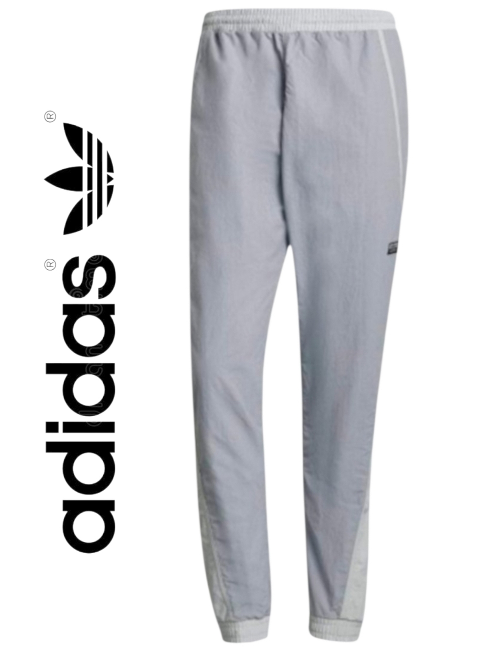 Adidas V-Line Woven Tracksuit Bottoms Halo Silver Halo Blue Unisex